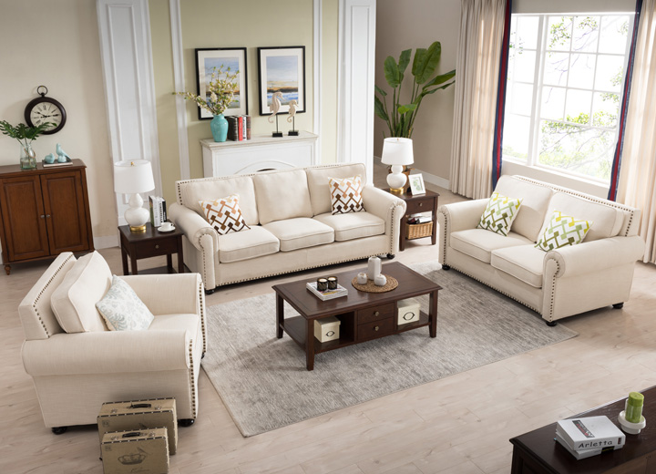 百木源家居-美式风格-客厅-沙发组合